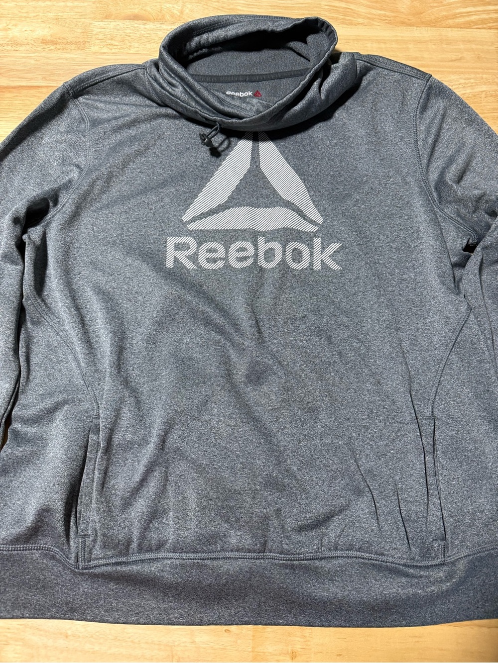 Women’s Reebok Performance Pullover Sweatshirt Gray Cowl Neck XL